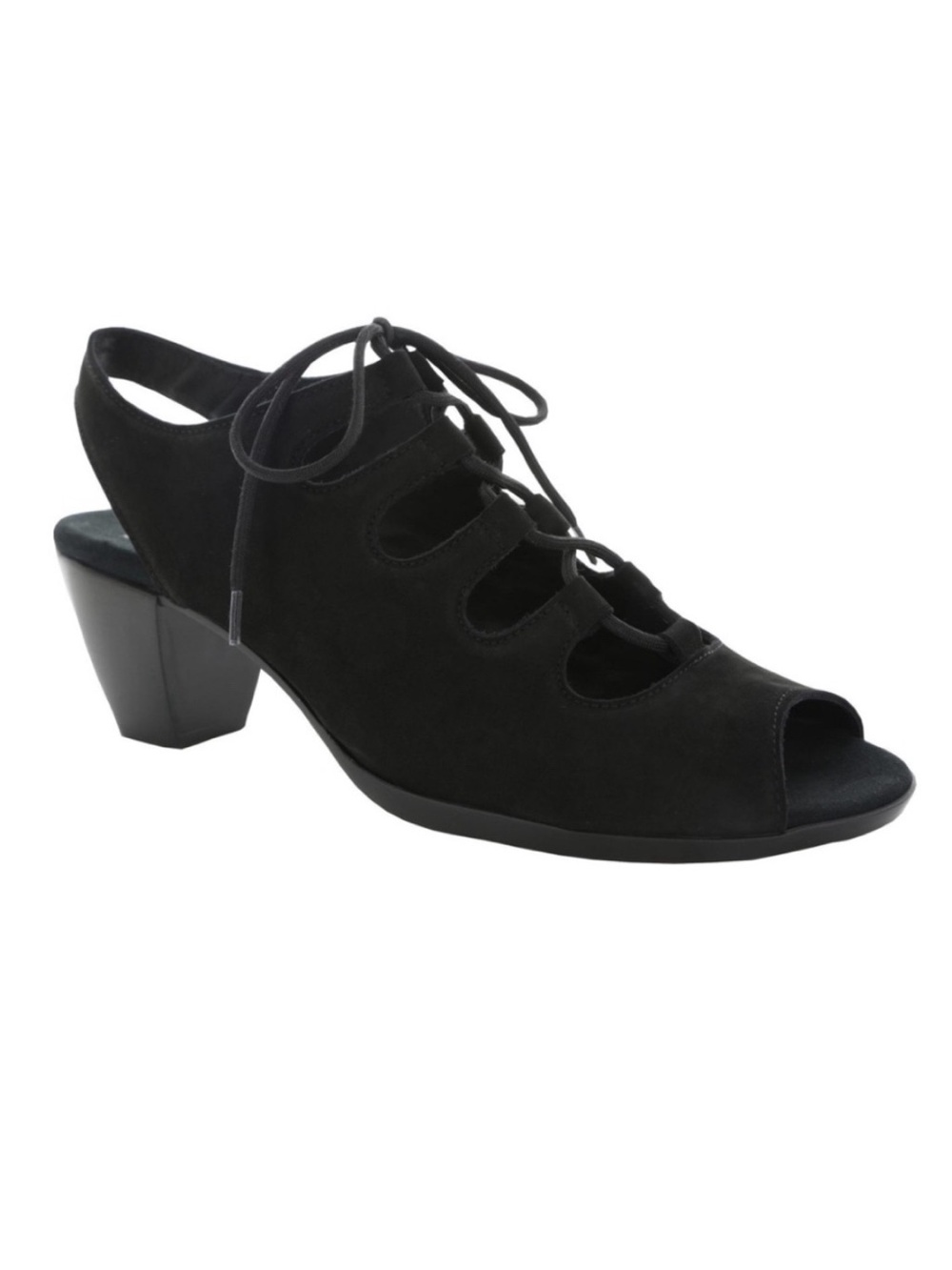 Munro Jillie Black Open Toe Heel - 7.5 M - Picture 1 of 2
